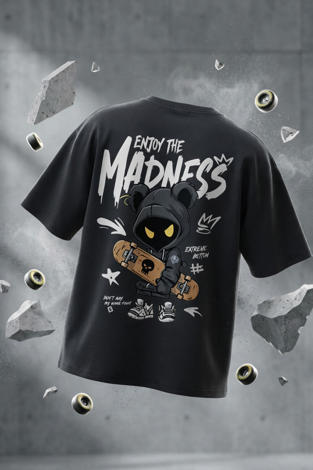 Crazybee Tshirt- Grey madness