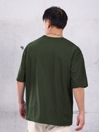 Oversized olive t-shirt for men - MavinClub