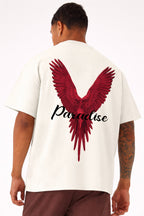 CRAZYBEE<>_Pack of 2 T-shirt -{Blk-Madness & EggWht_Paradise}