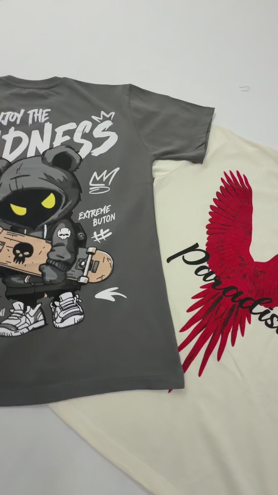 Pack Of 2 Tshirt {Grey Madness & Off_Paradise} - Deal