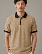 Polo Pack of 2 -(Rib-Grey_Zipper && Zip-Dimd_Beige_Black)