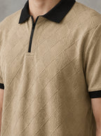 Polo Pack of 2 -(Rib-Grey_Zipper && Zip-Dimd_Beige_Black)